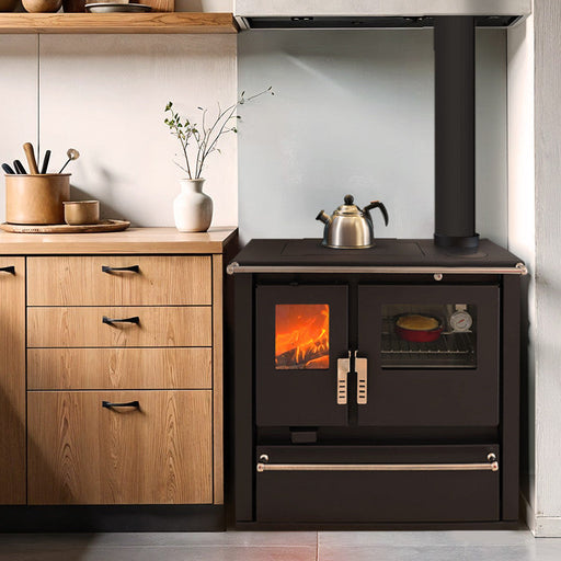 Cuisinière à bois Mervio XL Inox