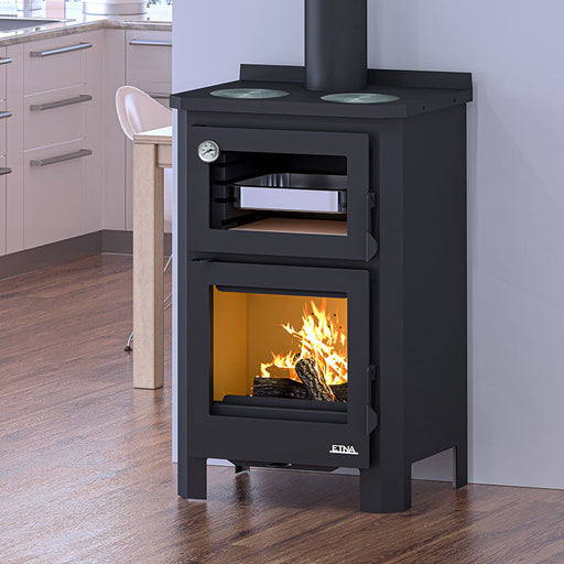 Poêle à bois avec four et plaque de cuisson Pramoda 14 kW