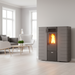 Poêle à granulés canalisable extra plat Fango - 8 Kw