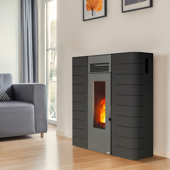Poêle à granulés canalisable extra plat Pinarello - 12 Kw